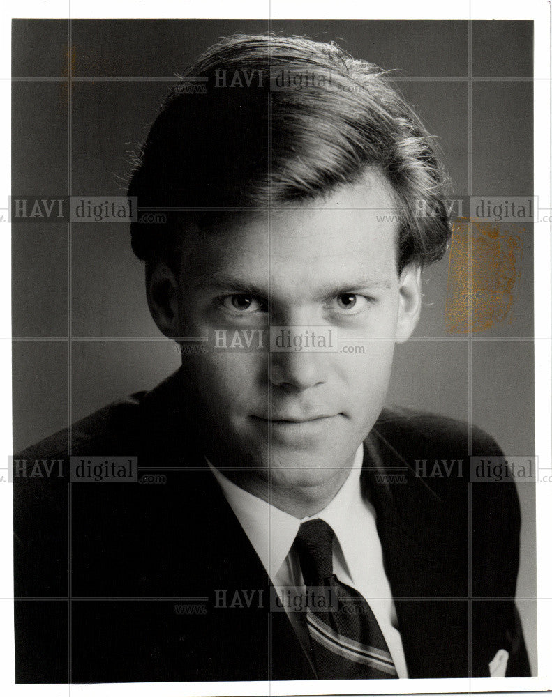1988 Press Photo Chris Hansen Reporter WDIV - Historic Images