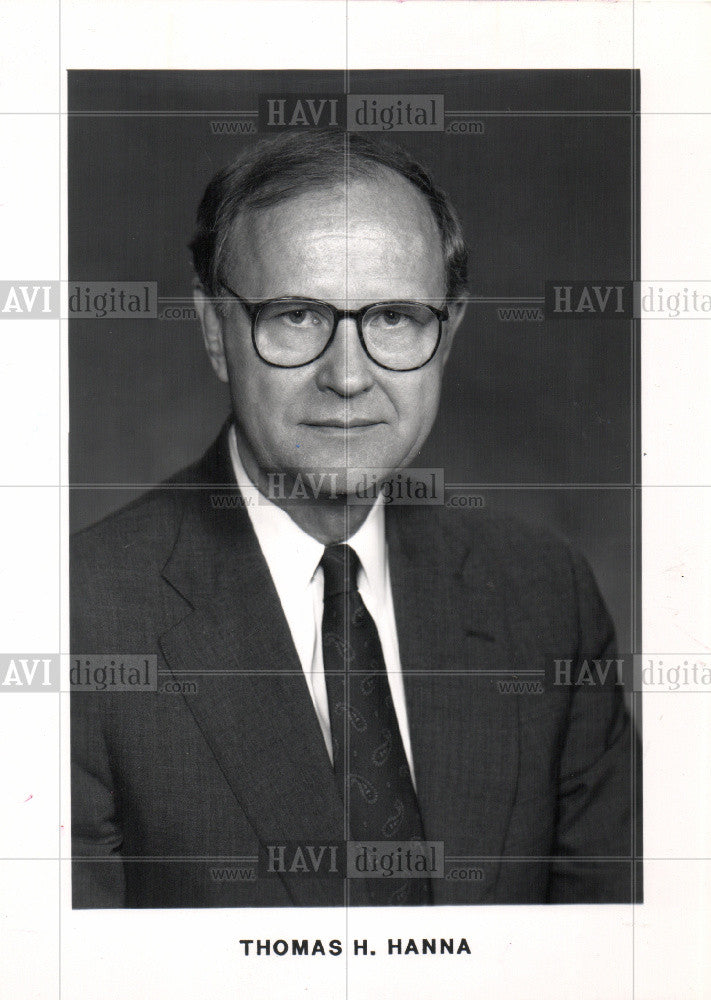 1990 Press Photo Thomas H.Hanna President - Historic Images