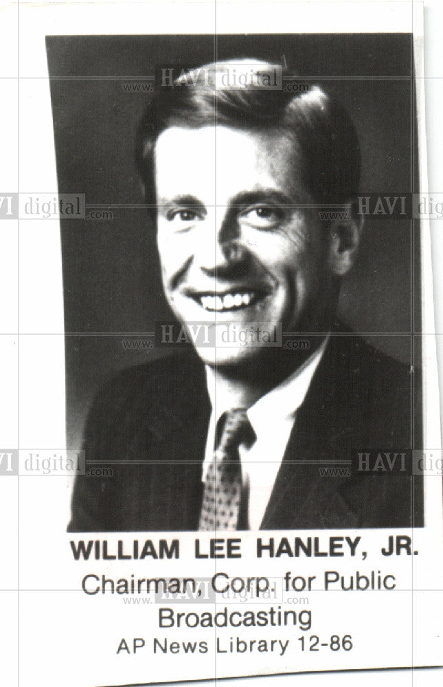 1986 Press Photo William Lee Hanley Chairman - Historic Images