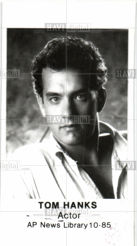 1985 Press Photo Tom Hanks American actor - Historic Images