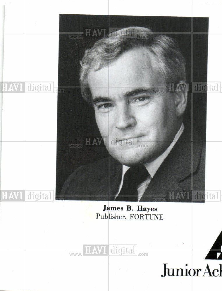 1989 Press Photo James Hayes Publisher Fortune Magazine - Historic Images