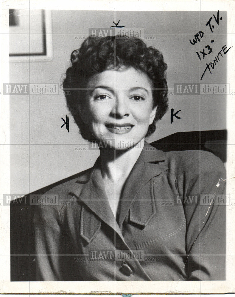 1951 Press Photo Helen Hayes American actress CBS-TV - Historic Images