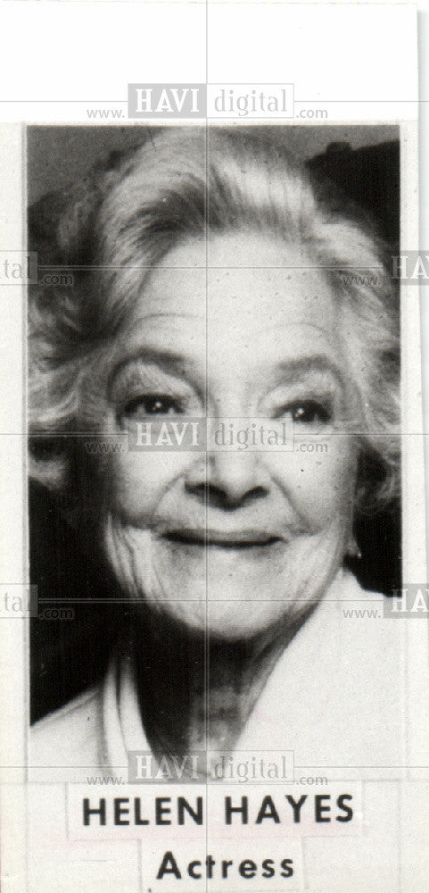 Press Photo Helen Hayes Oscar Winning Actress - Historic Images