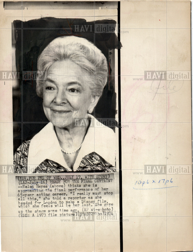 1982 Press Photo helen hayes  actress . - Historic Images