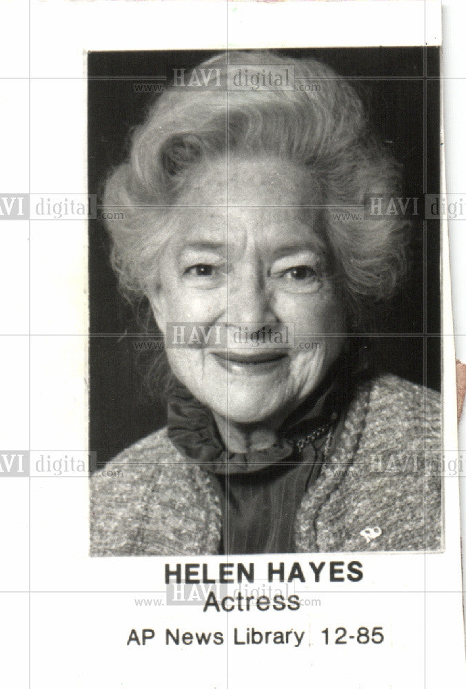 1985 Press Photo Helen Hayes Brown - American Actress - Historic Images