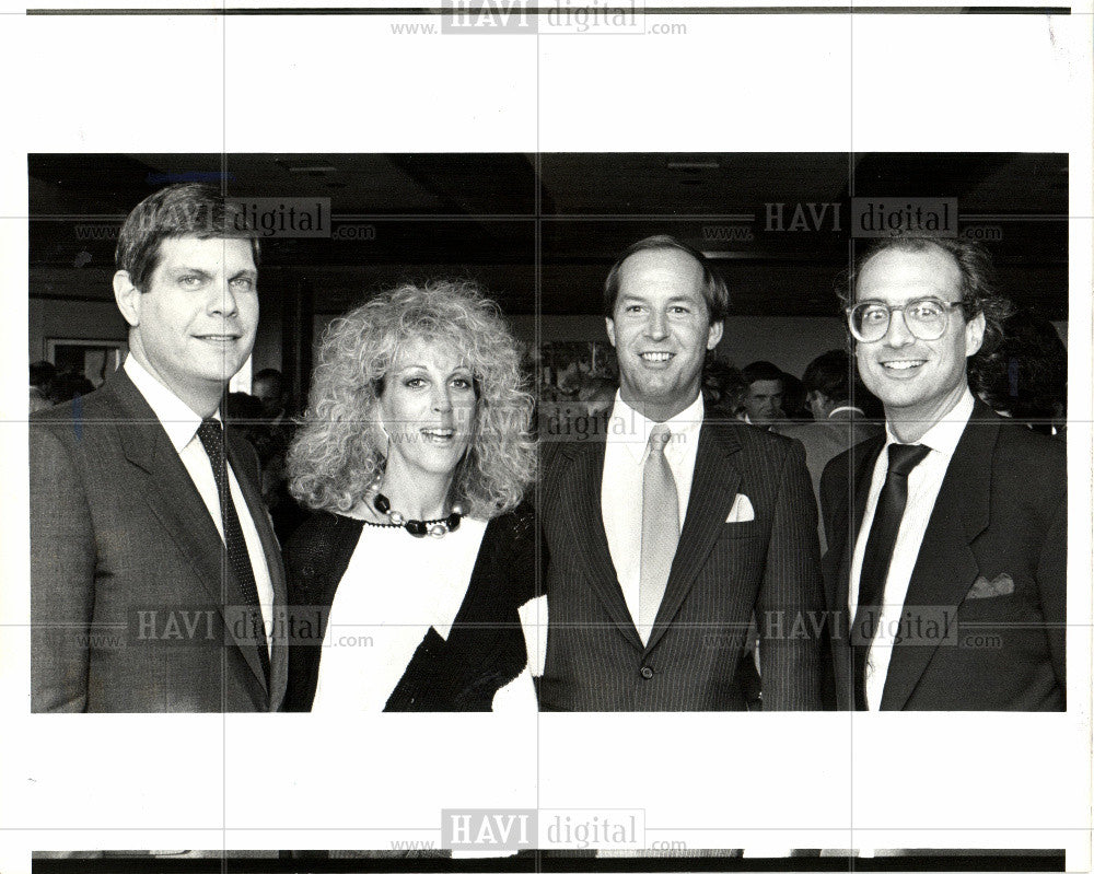 1986 Press Photo Aronow Young Lawlor David Handleman - Historic Images