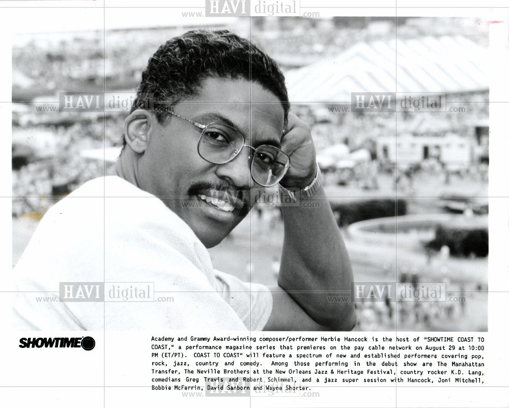 1987 Press Photo Herbie Hancock, pianist, bandleader - Historic Images