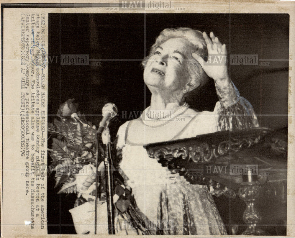 1976 Press Photo Helen Hayes American actress - Historic Images