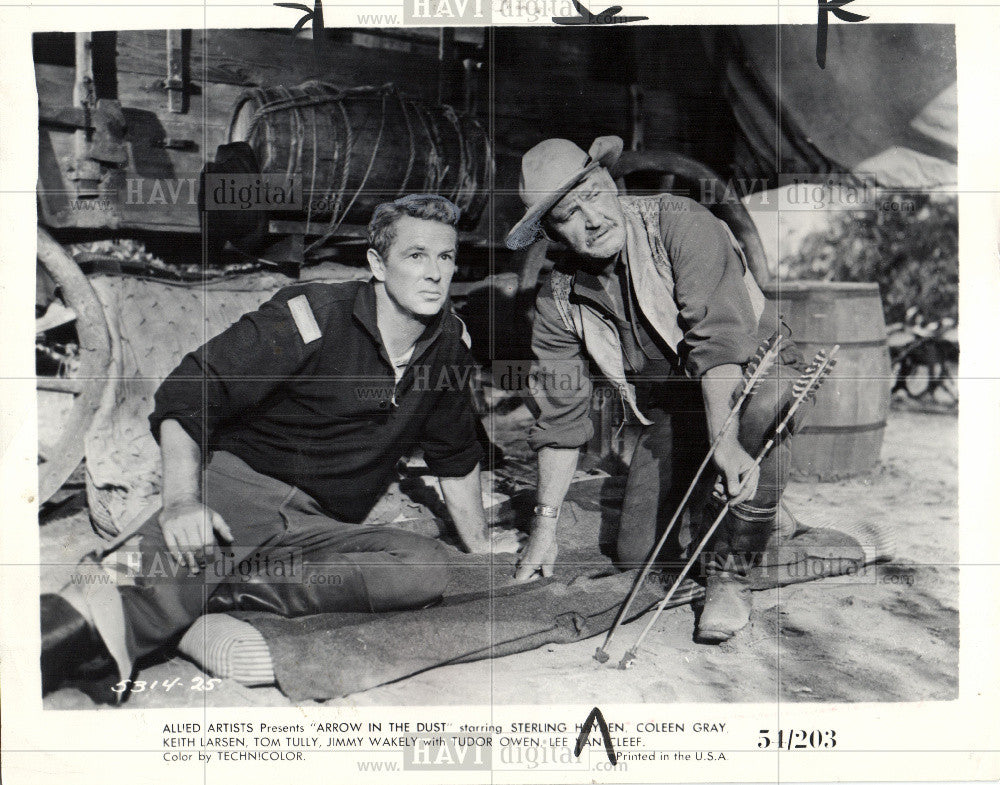 1954 Press Photo Keith Larsen actor - Historic Images