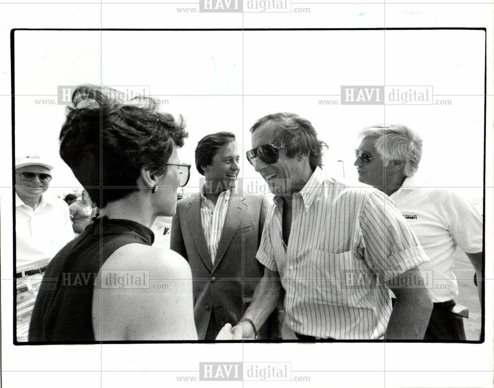1986 Press Photo Jackie Stewart Formula One - Historic Images