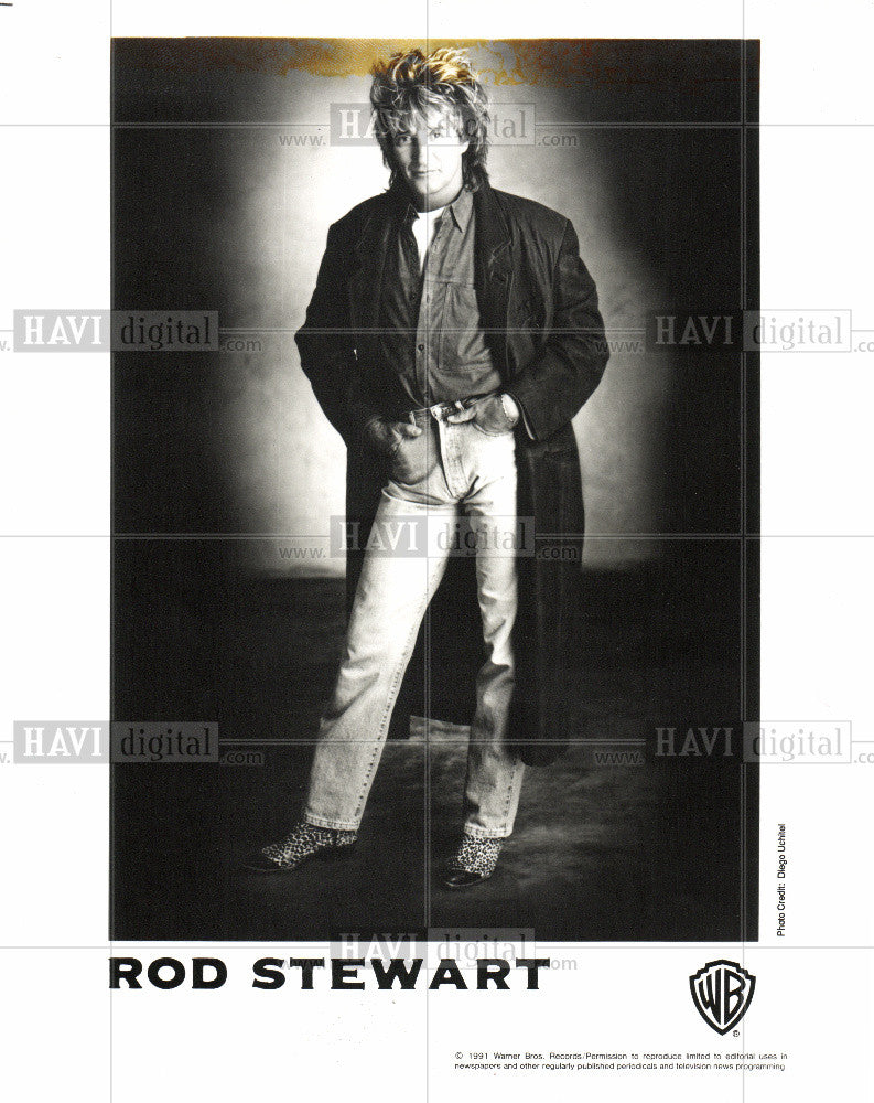 Press Photo Rod Stewart British singer-songwriter - Historic Images