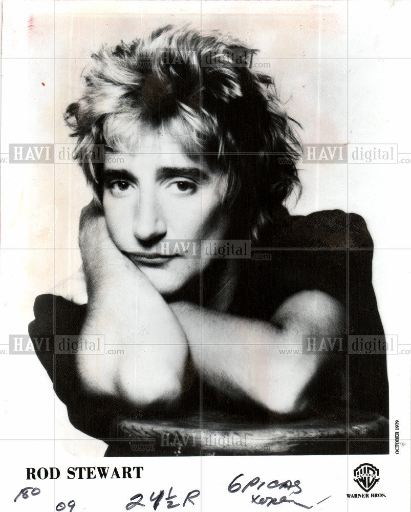 1982 Press Photo Rod Stewart - British singer - Historic Images