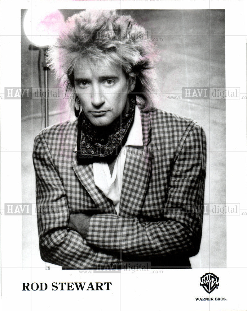 1984 Press Photo Rod Stewart Musician Singer Rock Star - Historic Images