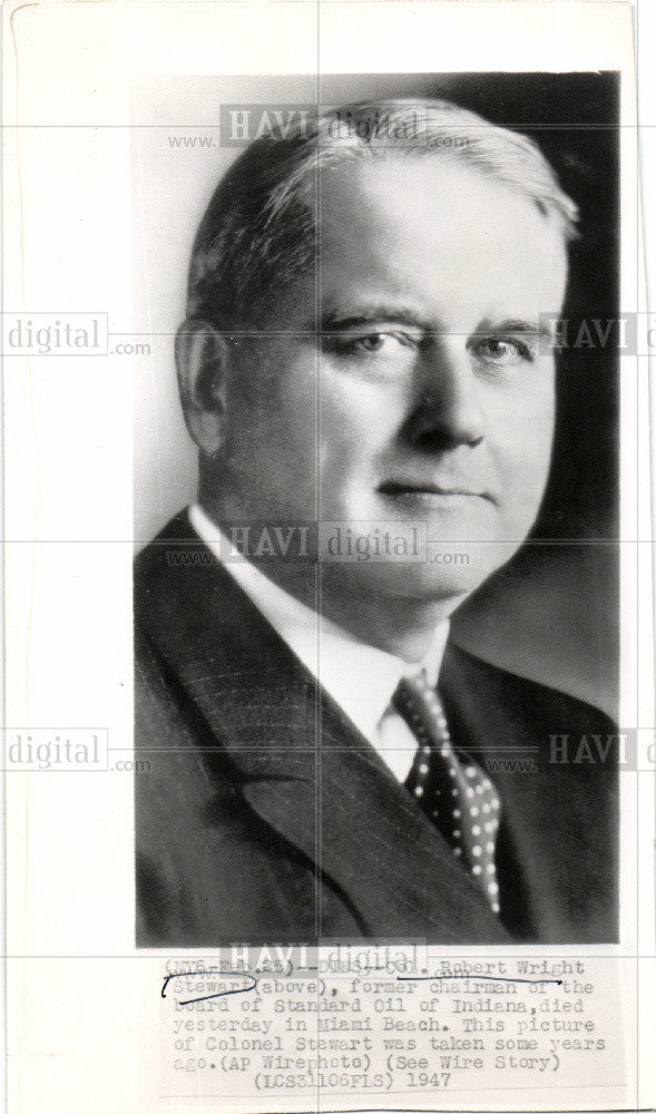 1947 Press Photo Colonel Robert Wright Stewart, decease - Historic Images