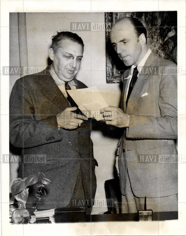 1944 Press Photo Cappel Stewart Baltimore Orchestra - Historic Images