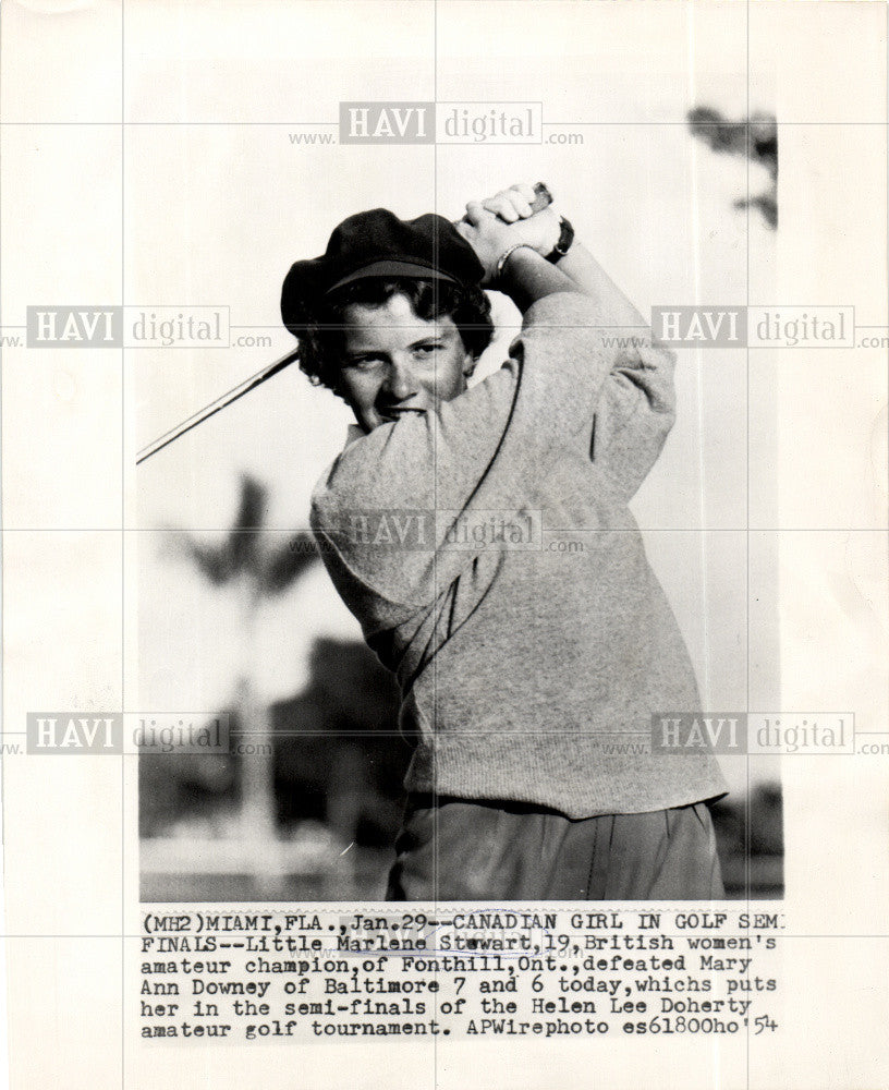 1954 Press Photo Marlene Stewart canadian golfer - Historic Images