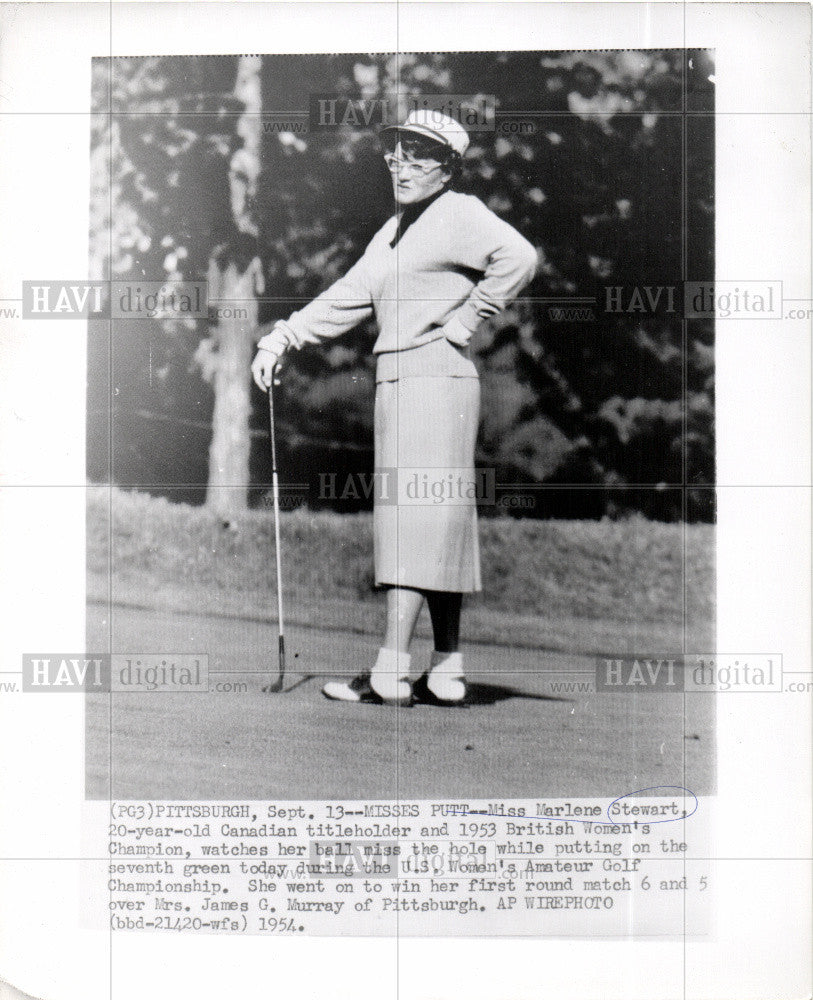 1954 Press Photo MISS MARLENE STEWART - Historic Images