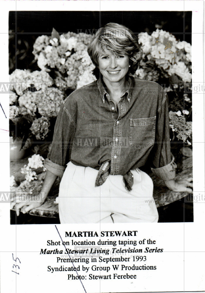 1993 Press Photo Martha Stewart media personality