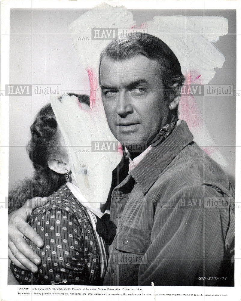 1955 Press Photo James Stewart American film columbia - Historic Images