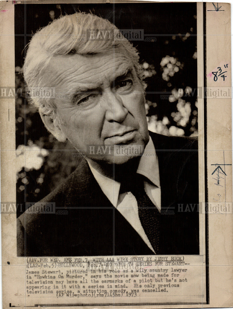 1974 Press Photo James Maitland Jimmy Stewart Actor - Historic Images