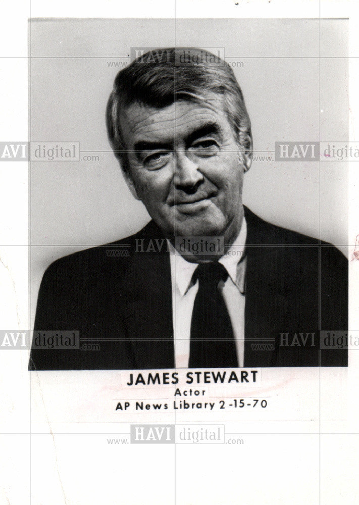 1970 Press Photo James Stewart Actor - Historic Images