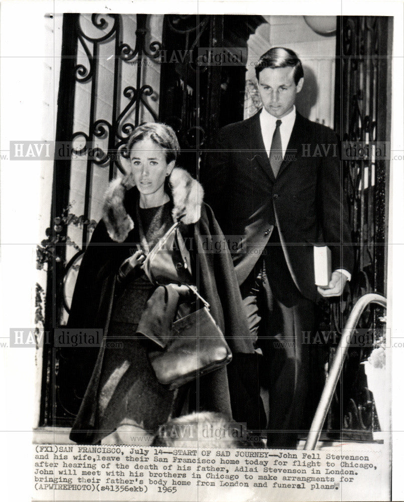 1965 Press Photo john fell stevenson wife - Historic Images