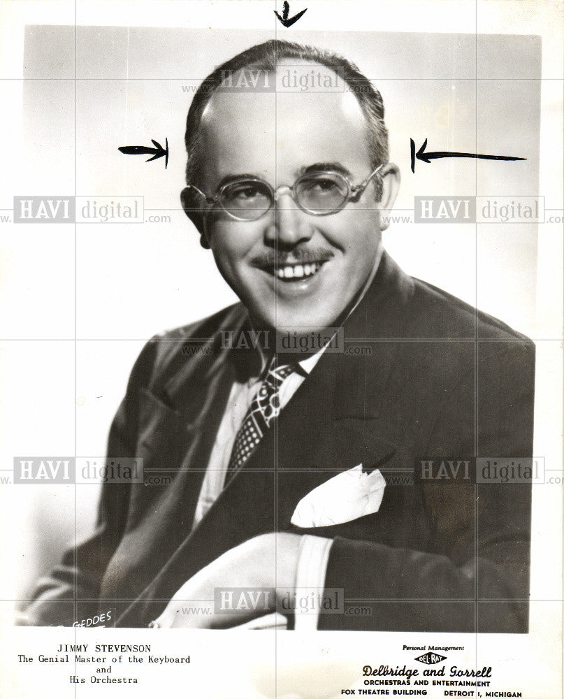 1947 Press Photo Jimmy Stevenson Musician - Historic Images