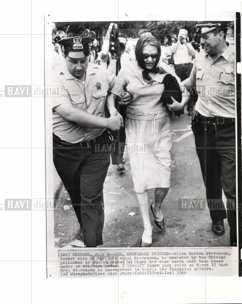 1966 Press Photo Ellen Borden Stevenson - Historic Images