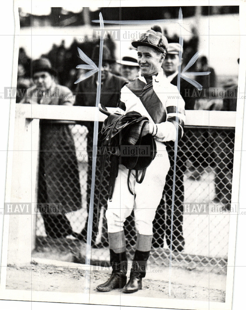1936 Press Photo Charles Stevenson , jockey , Idaho - Historic Images