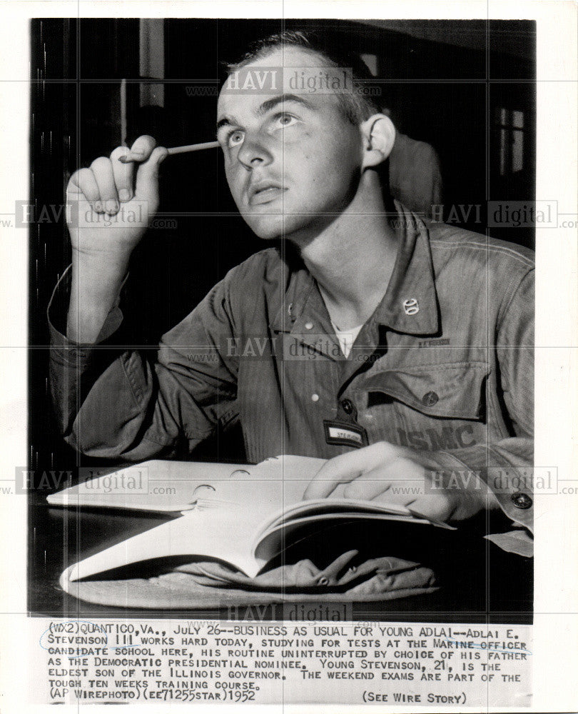 1952 Press Photo Adlai E. Stevenson III - Historic Images