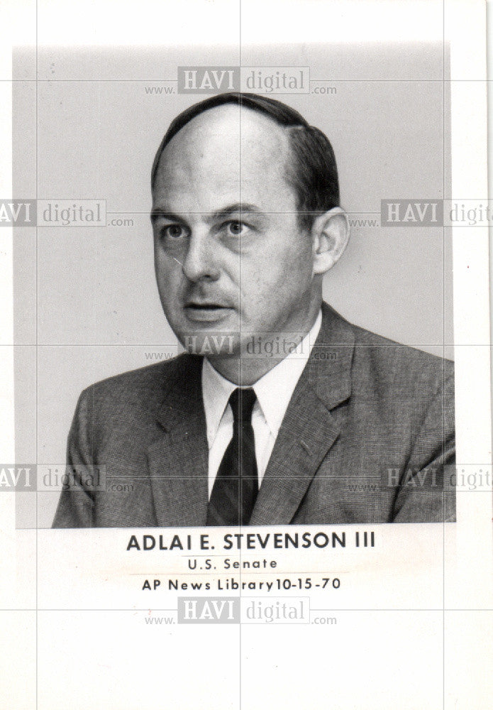 1970 Press Photo Senator Adlai E. Stevenson III lawyer - Historic Images