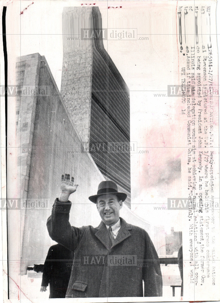 1962 Press Photo Adlai Stevenson - Historic Images