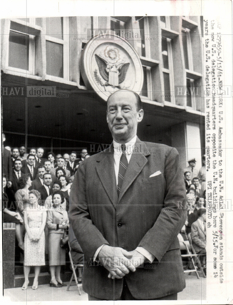 1964 Press Photo Adlai Stevenson U.S. Ambassador To U.N - Historic Images