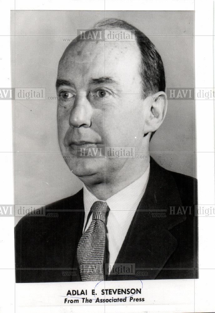 1953 Press Photo Adlai Stevenson U.S. Ambassador - Historic Images