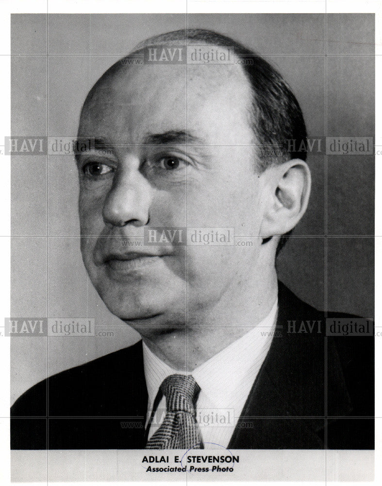 1952 Press Photo Adlai Stevnson American Politician - Historic Images