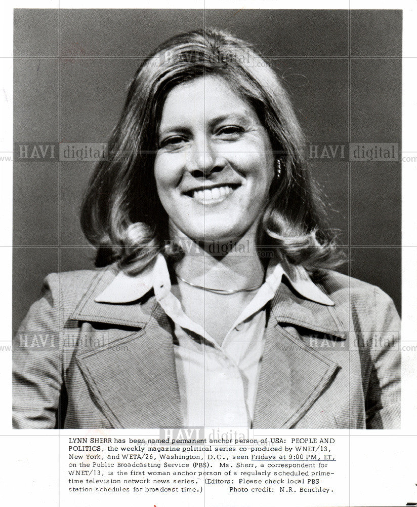 1976 Press Photo Lynn Sherr Journalist ABCCorrespondant - Historic Images