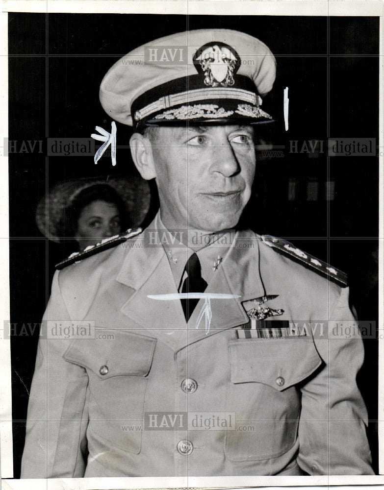 1942 Press Photo Frederick C. Sherman, admiral WW II - Historic Images