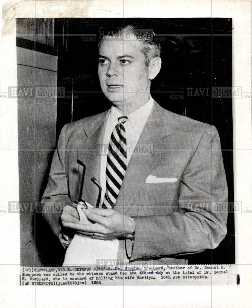 1954 Press Photo Dr. Samuel Holmes Sheppard  murder - Historic Images