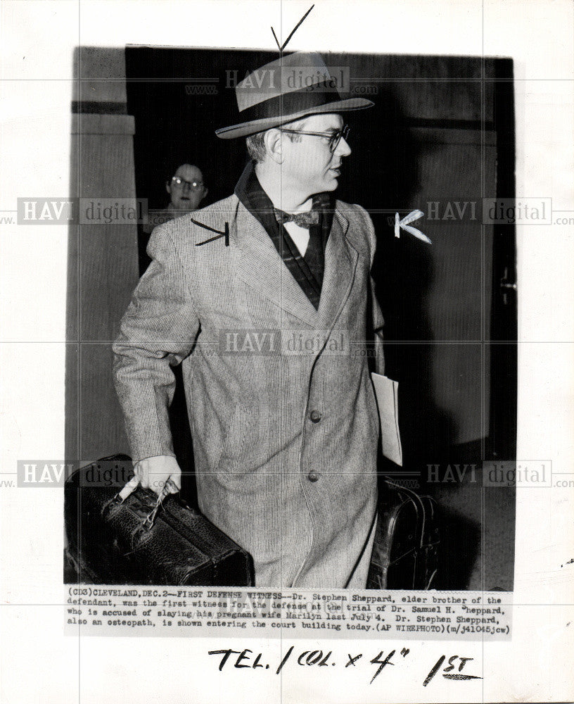 1954 Press Photo Dr. Stephen Sheppard - Historic Images