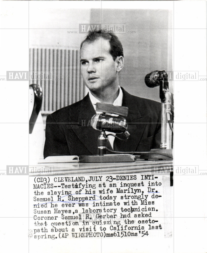 1954 Press Photo Dr. Samuel H Sheppard - Historic Images