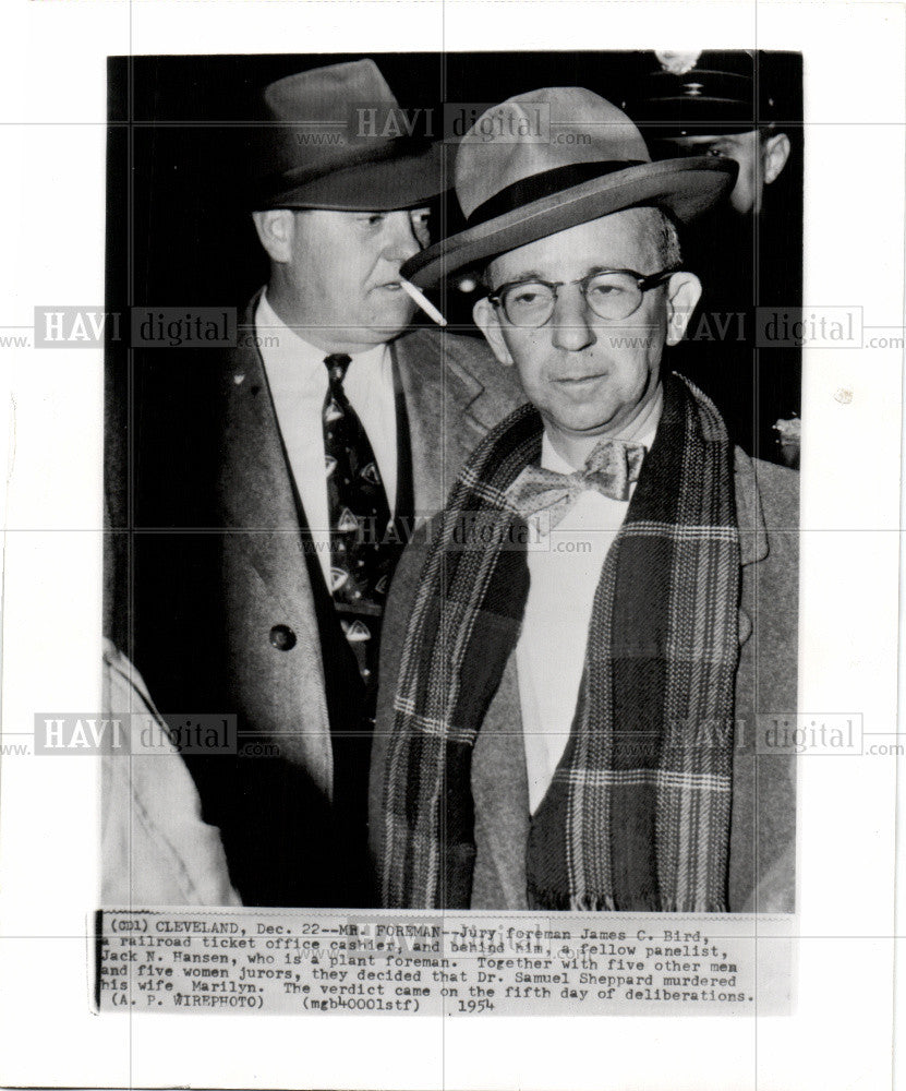 1954 Press Photo James C. Bird Jack N. Hansen - Historic Images