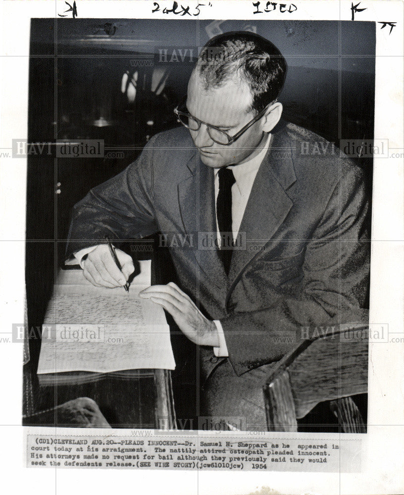1954 Press Photo Dr. Samuel H. Sheppard - Historic Images