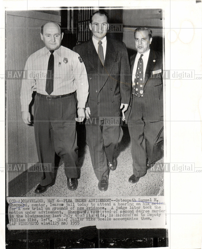 1955 Press Photo Osteopath Samuel H. Sheppard jail - Historic Images