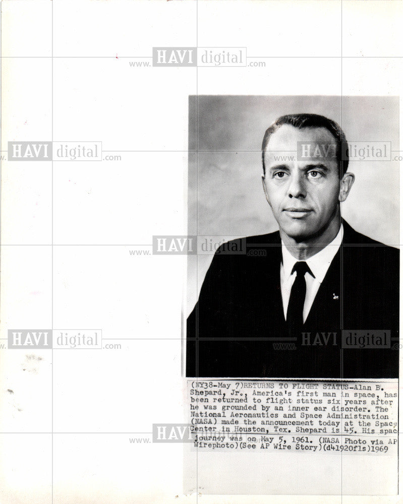 1969 Press Photo Alan B. Shepard Jr. - Historic Images