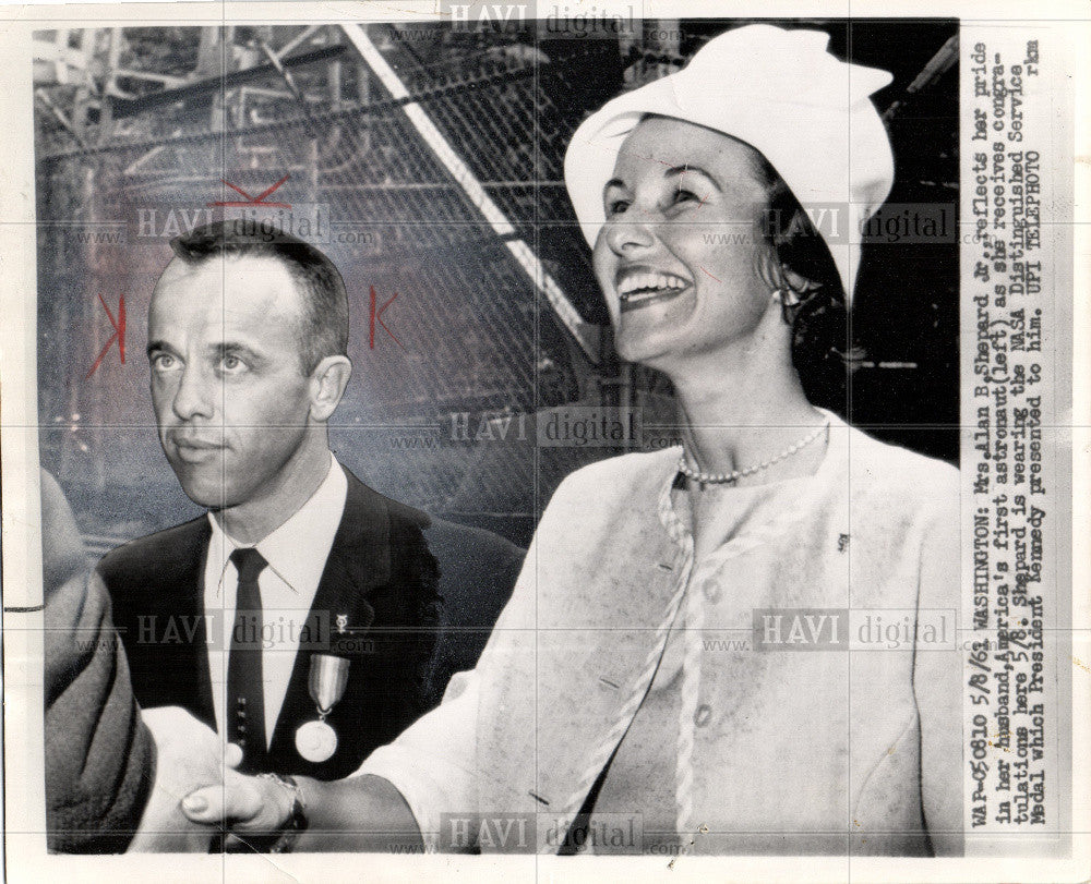 Press Photo Alan Shepard astronaut US wife - Historic Images