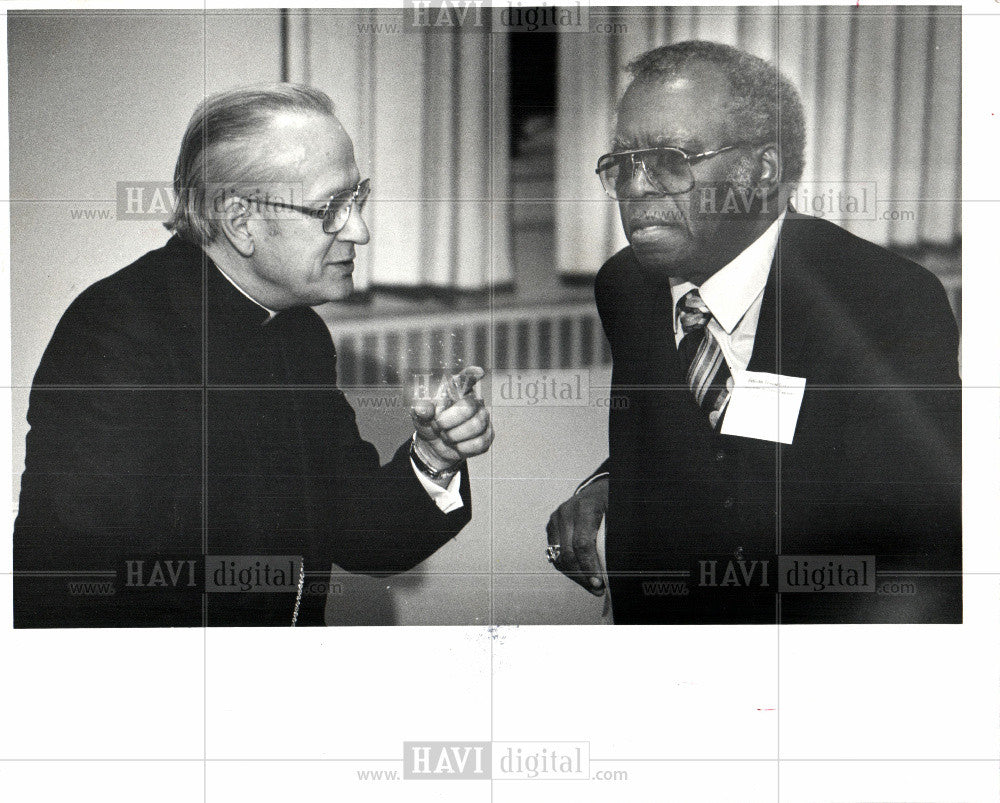 1983 Press Photo Szoka archbishop Detroit H. Sheffield - Historic Images