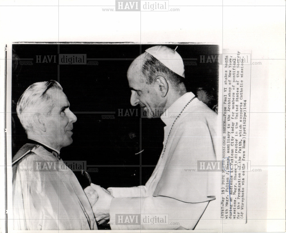 1964 Press Photo Fulton J. Sheep auxiliary to the Archb - Historic Images