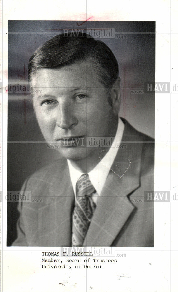 1975 Press Photo Thomas F. Russell Trustees Member - Historic Images