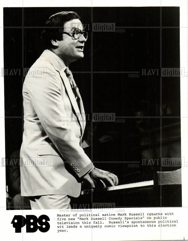 1980 Press Photo Mark Russell Comedian - Historic Images