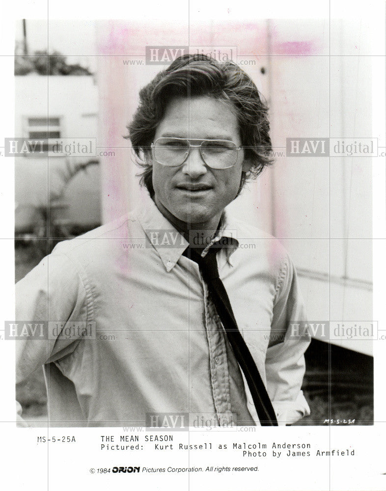 1985 Press Photo Kurt Russell actor Mean Season Malcolm - Historic Images